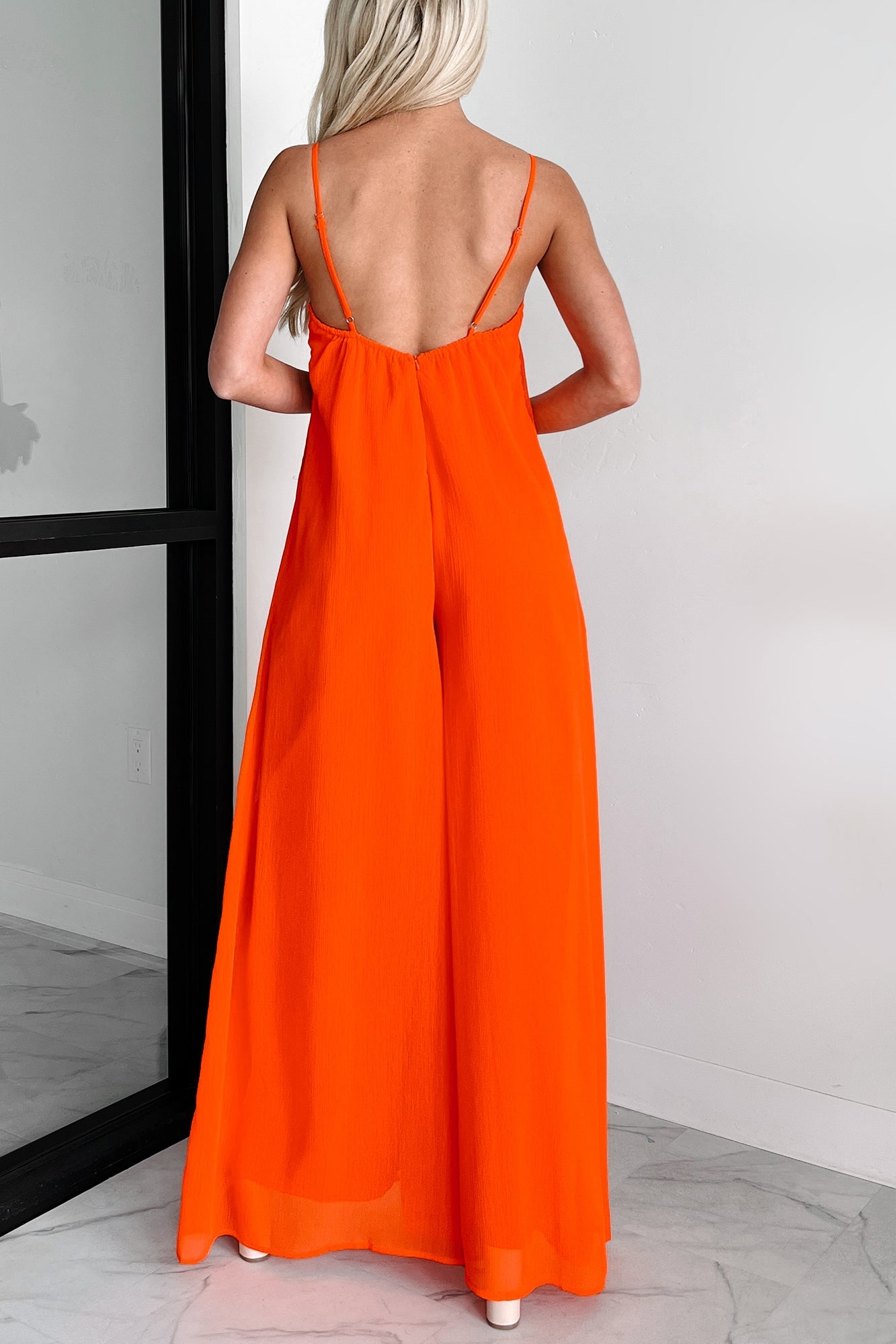 Take The Chance Wide Leg Jumpsuit (Red)