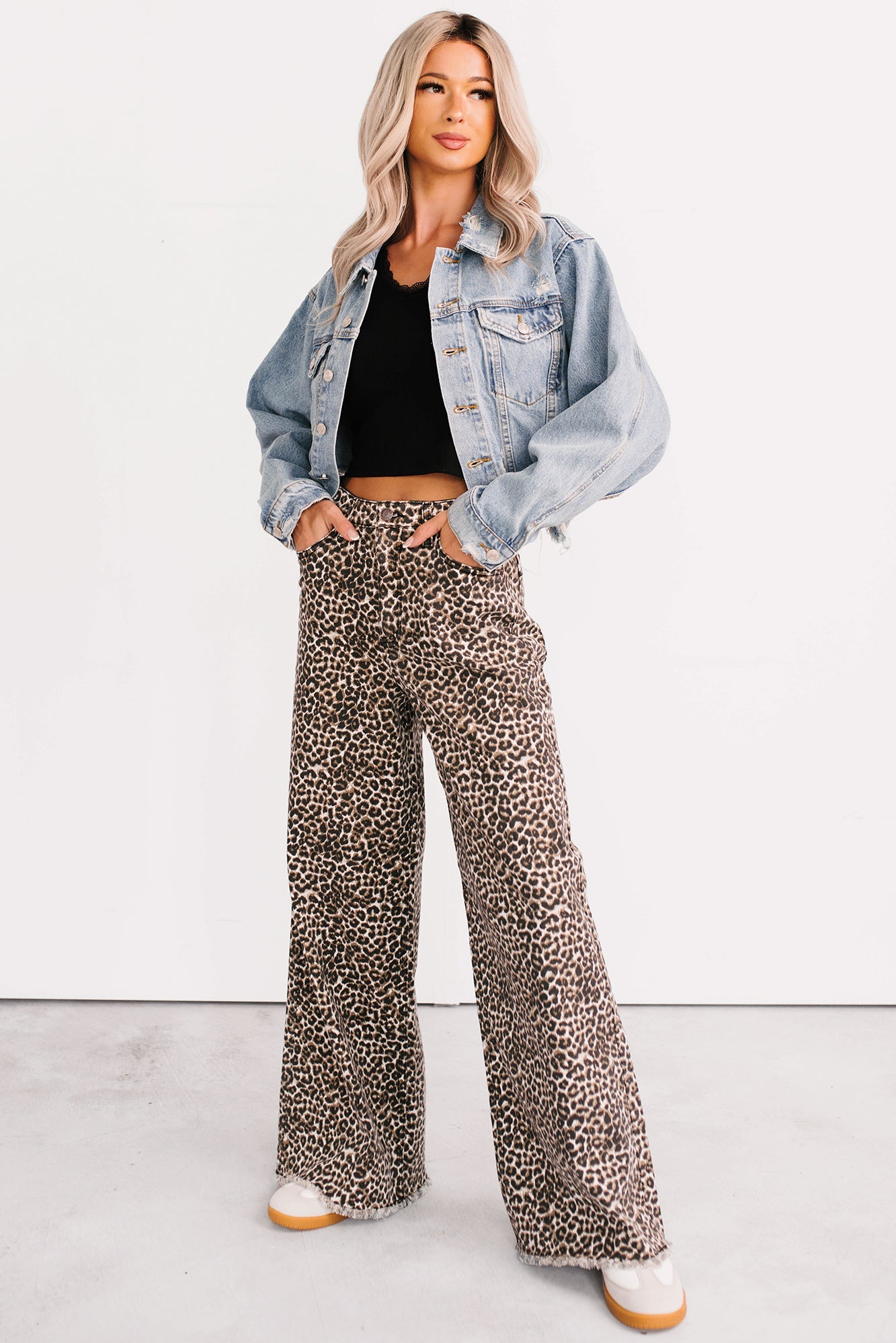 Standing Tall Signature 8 Distressed Denim Jacket (Medium Denim)